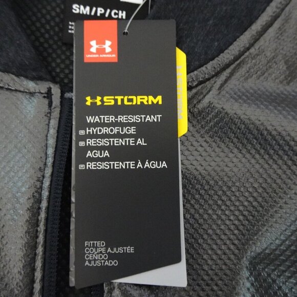 Under Armour Rain Jacket Men's Size S Gray Full Zip Unstoppable Swacket - Picture 6 of 9